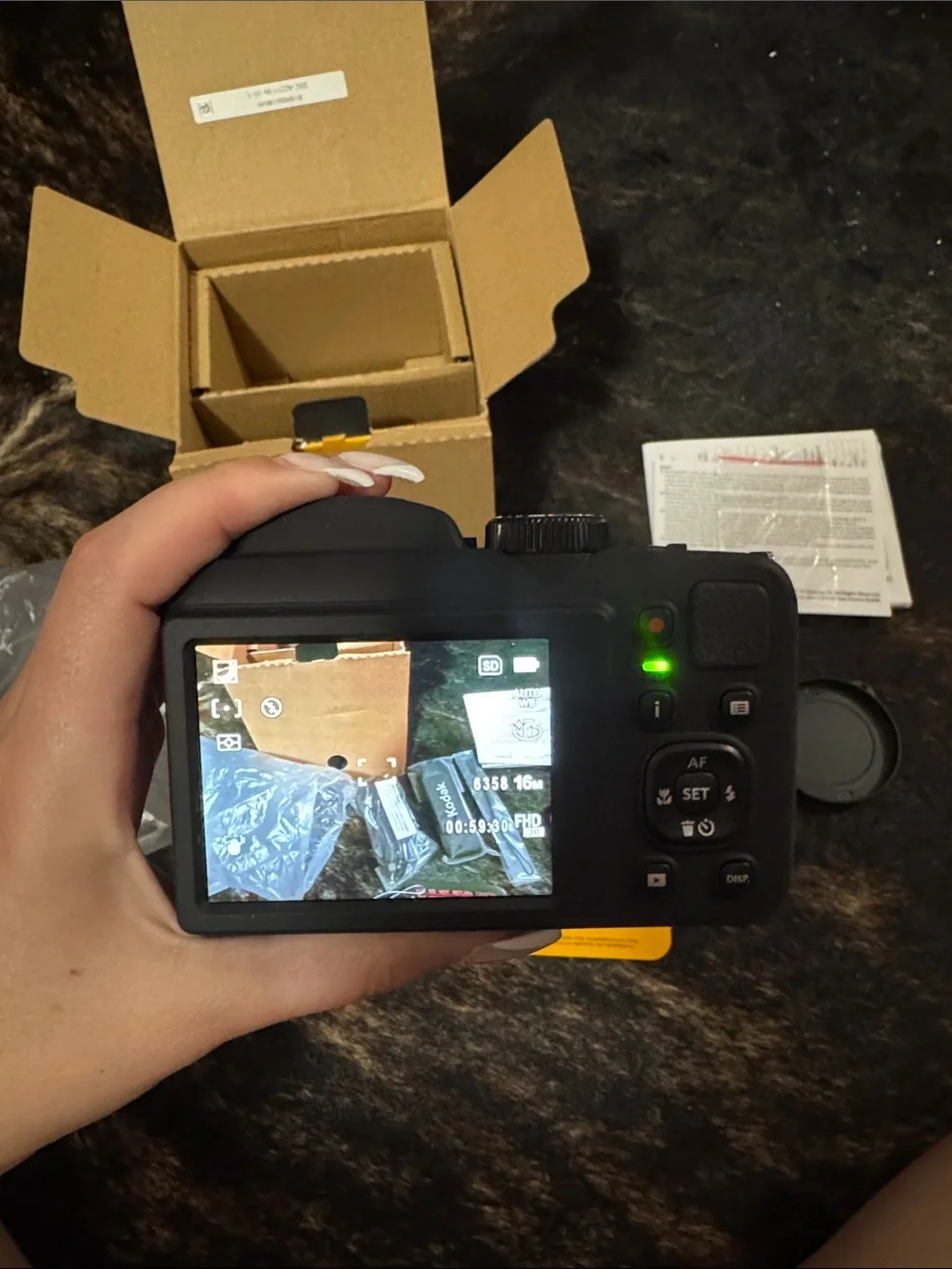 Kodak PIXPRO AZ255 Digital Camera Box - Yellow and Black